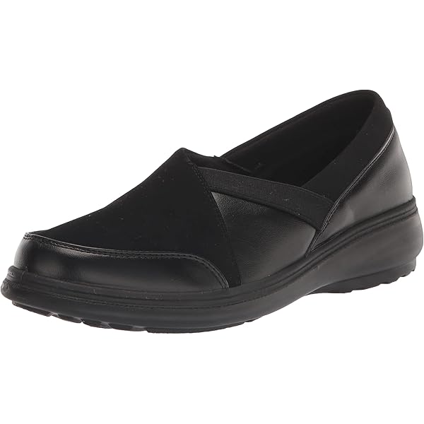 Amazon.com | Easy Street womens Flat Sneaker, Black, 5.5 US | Flats